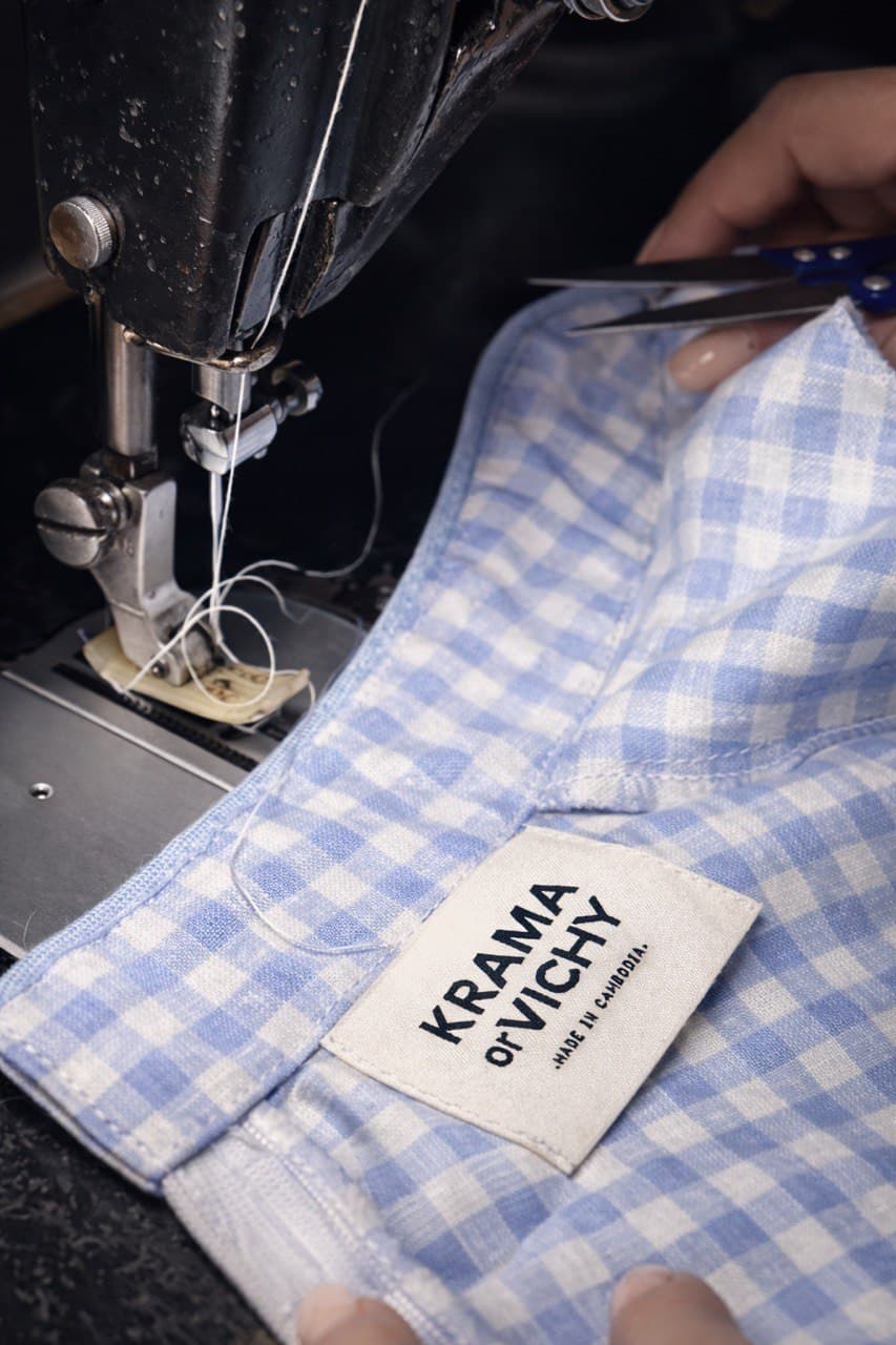 Vichy Chinese Dress - View 2