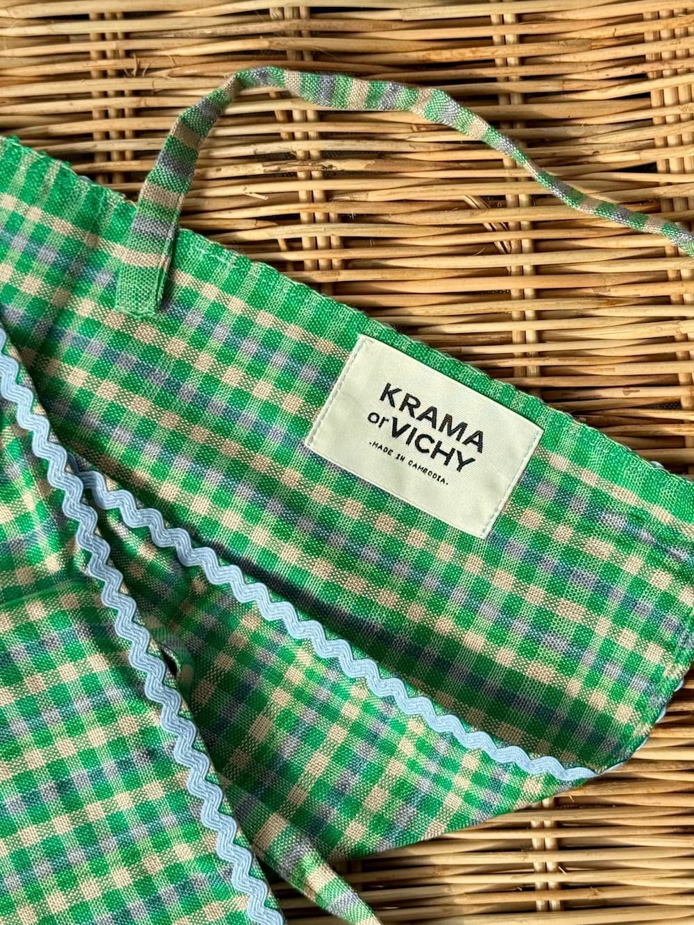 Small Krama Square with French Crochet - View 7