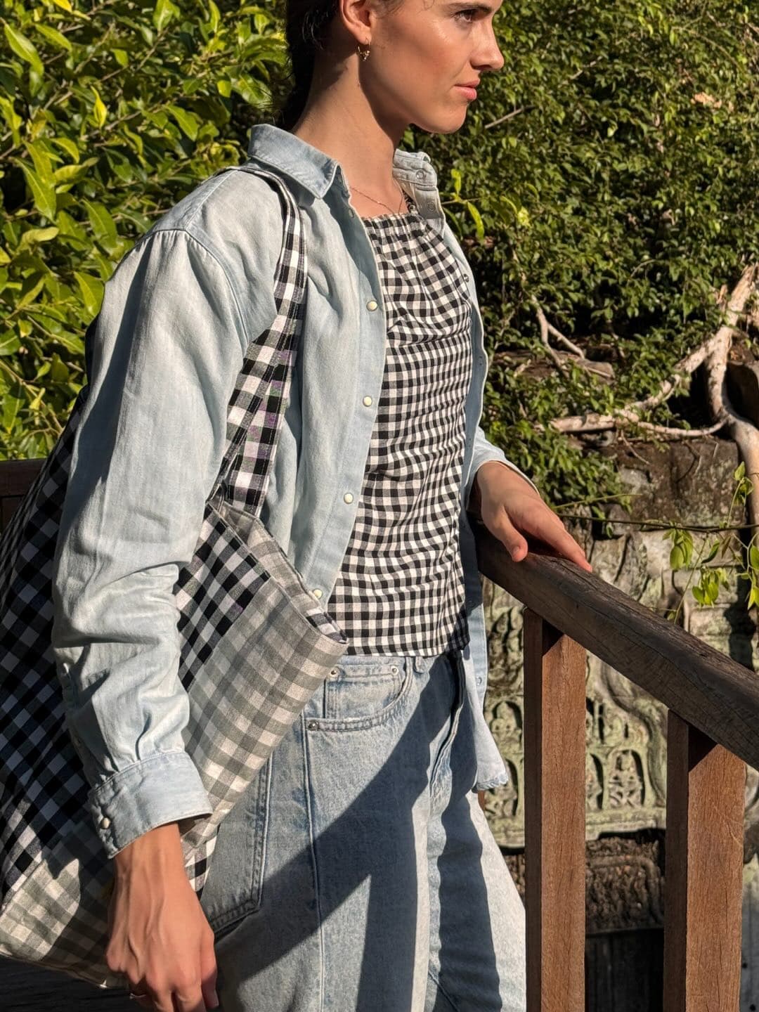 Vichy Top, Black - View 2