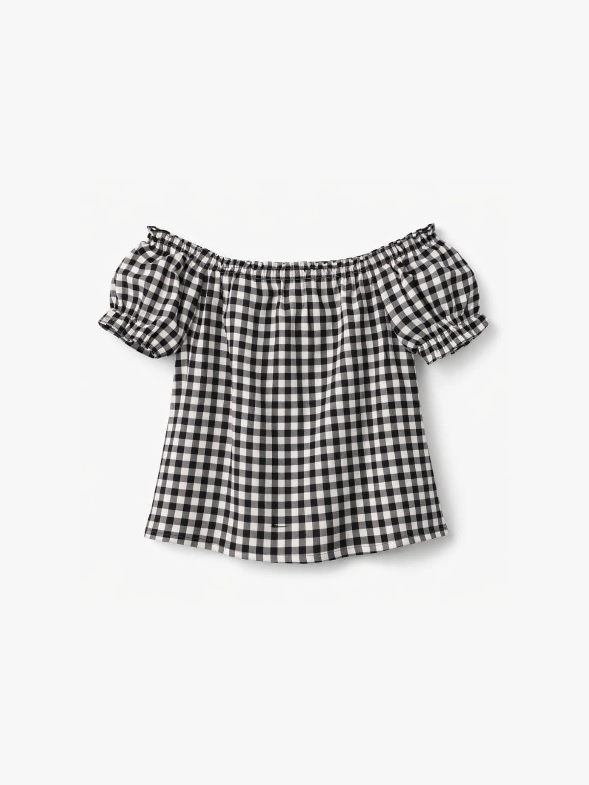 Vichy Top, Black - View 3