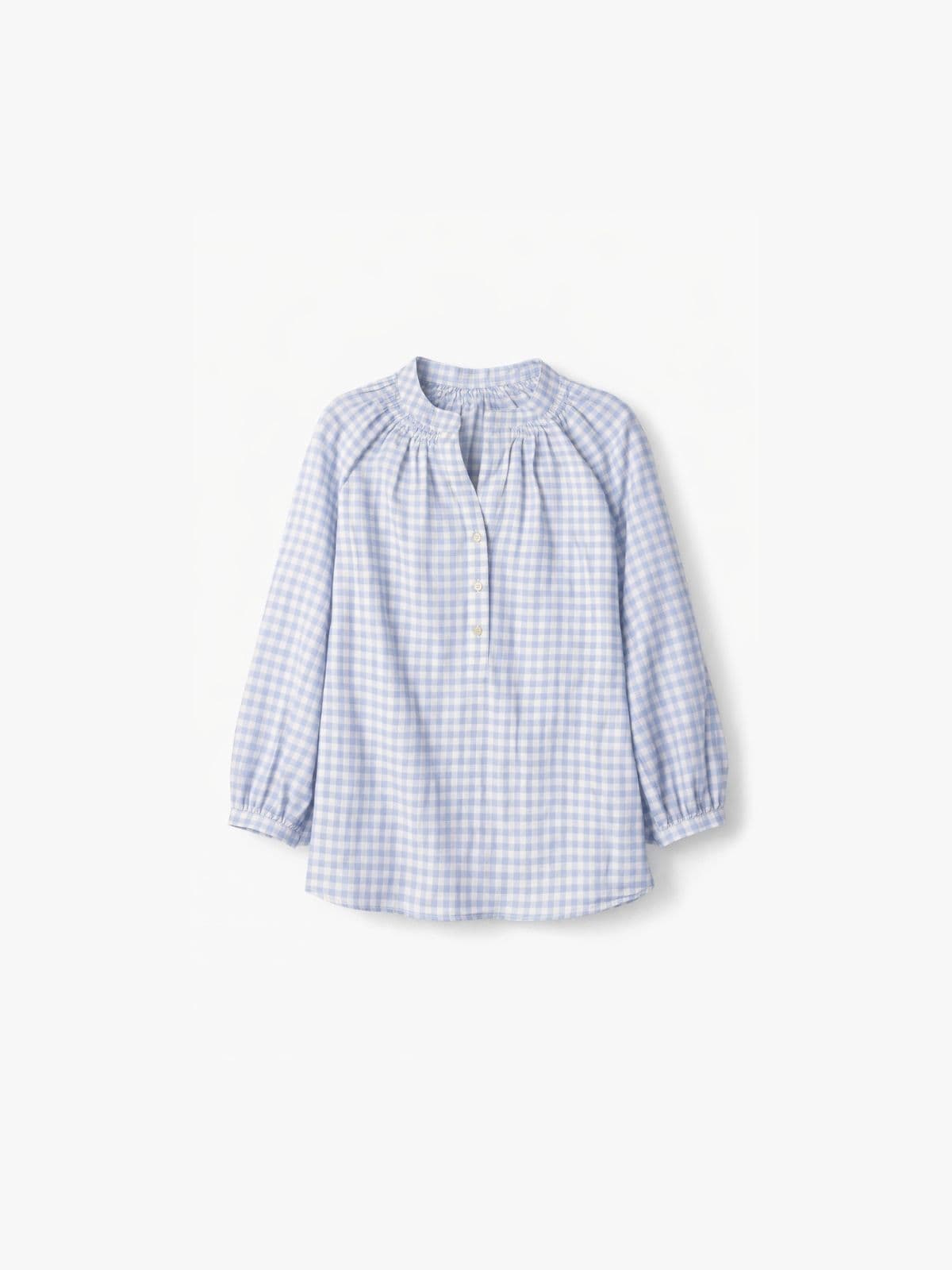 Vichy Top, Light Blue - View 4